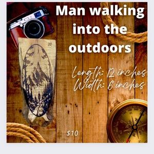 Man walking into the outdoors